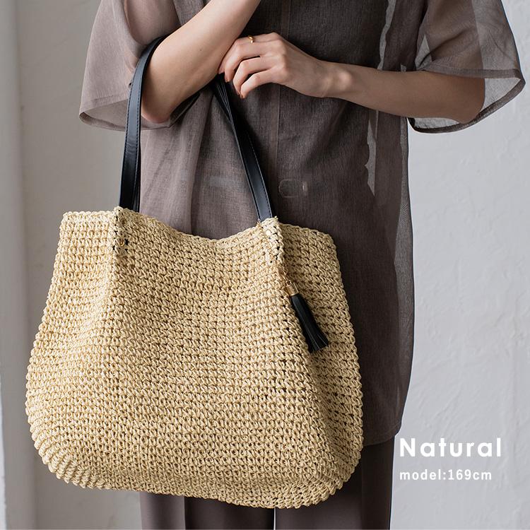 VitaFelice かごバッグ レディース トートバッグ 編みバッグ