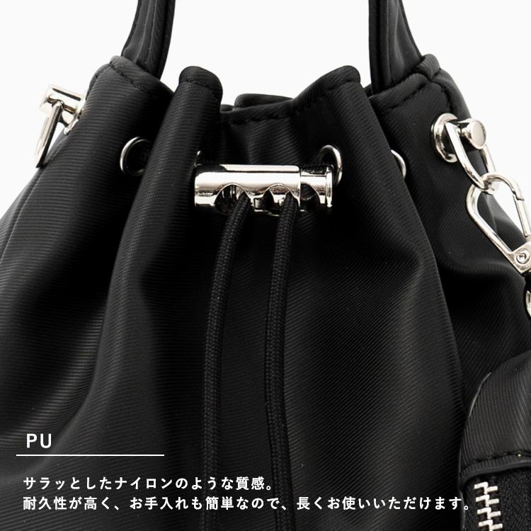 ミニ ショルダーバッグ黒 シルバー金具 ツートンミニZIPショルダーバッグ（ショルダーバッグ） | tk.TAKEO