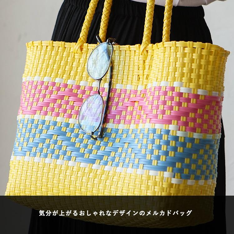 メルカド かごバッグ 新作！編み込み風かごバッグ メルカドバッグ 2色 (セール対象商品)