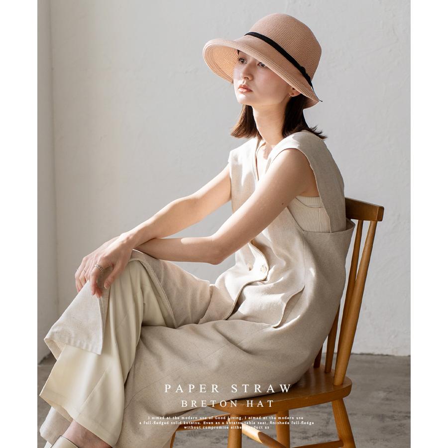 VitaFelice SALE 帽子 レディース サイドリボン 深め ペーパー