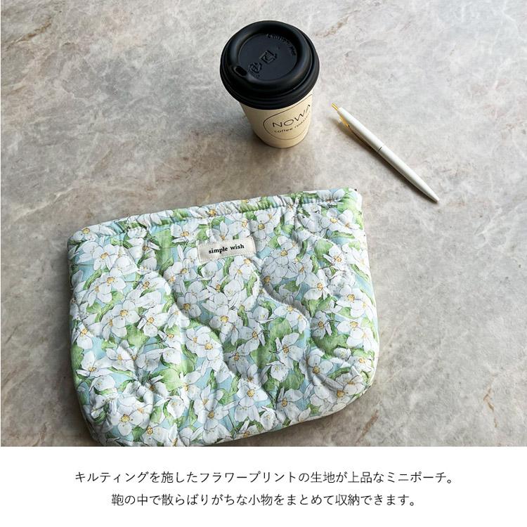 VitaFelice ポーチ レディース 大容量 キルティング 花柄 マルチ