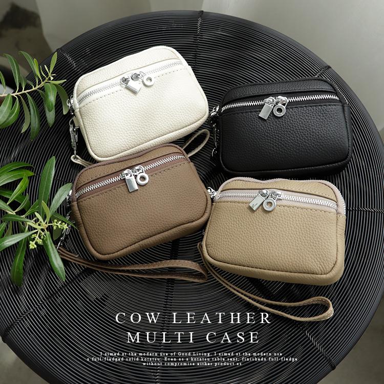 VitaFelice（ヴィータフェリーチェ） ポーチ レディース 小物入れ 牛革