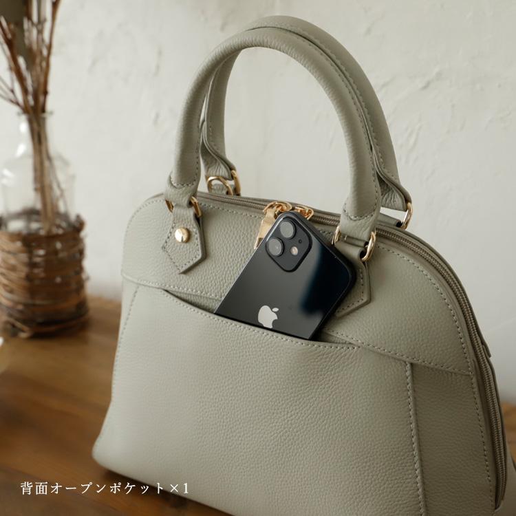 ハンドバッグ レディース 本革  セレモニー フォーマル  2way  斜め掛け レザー ショルダーバッグ 底鋲 自立 sib-20080n   aroco/アロコの画像