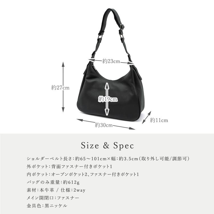 ショルダーバッグ レディース ハーフムーン B5 2way 本革 通勤 ミニ