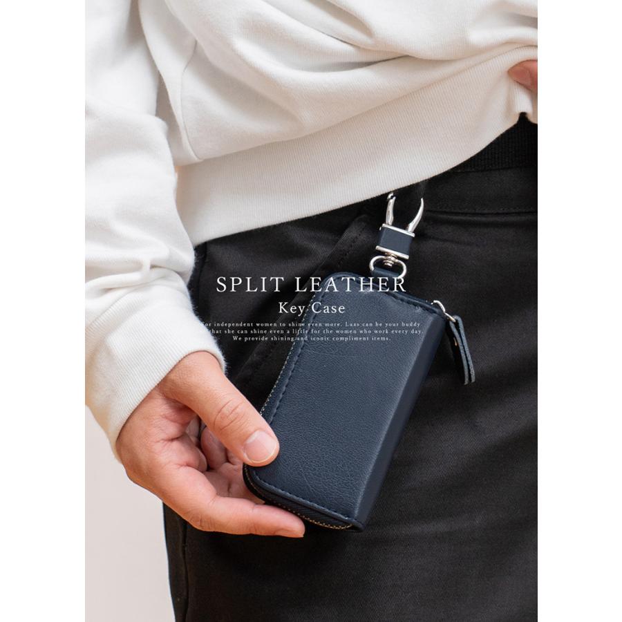 ブラックレザーキーケース 受注生産】レザーキーケース（BLACK）XT4、5、6／CT5／ESCALADE※受注