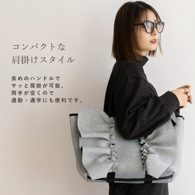 TENTAIL ブラック スウェットセット トートバッグ付き A4サイズ対応】SIDE RIBBON CANVASTOTE トートバッグ / TOCCA