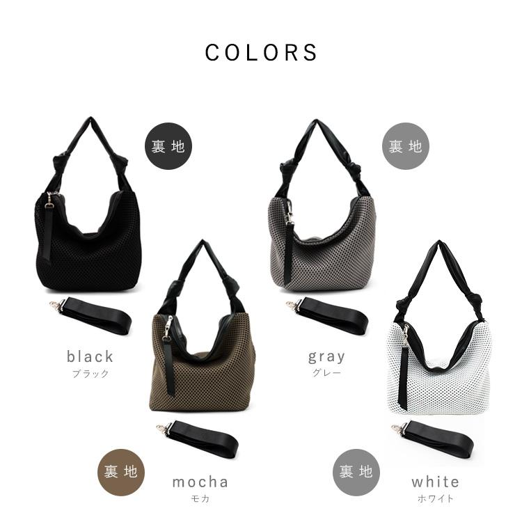 人気商品！ ダブルノットバッグ VitaFelice ショルダーバッグ レディース 斜めがけ メッシュ