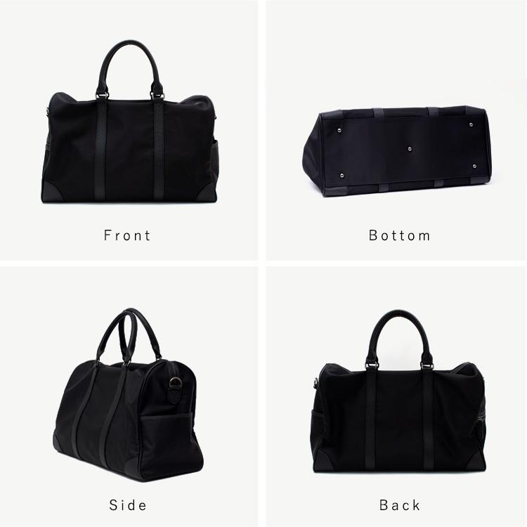 【Papas】ナイロン×レザー　大容量ボストンバッグ（ネイビー／ブラウン） 14ポケットナイロンボストンバッグ | バッグ,ボストンバッグ