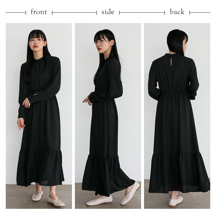 No Rule No Line ティアードワンピース レディース 長袖 マキシ