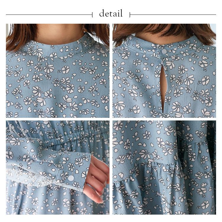 ワンピース Flower village0 No Rule No Line ティアードワンピース レディース 長袖 マキシ