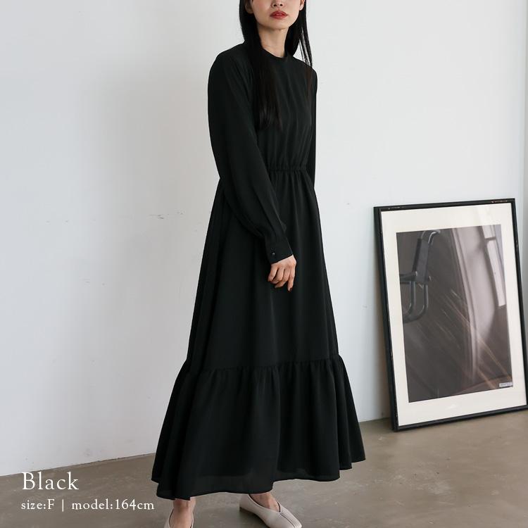 No Rule No Line ティアードワンピース レディース 長袖 マキシ