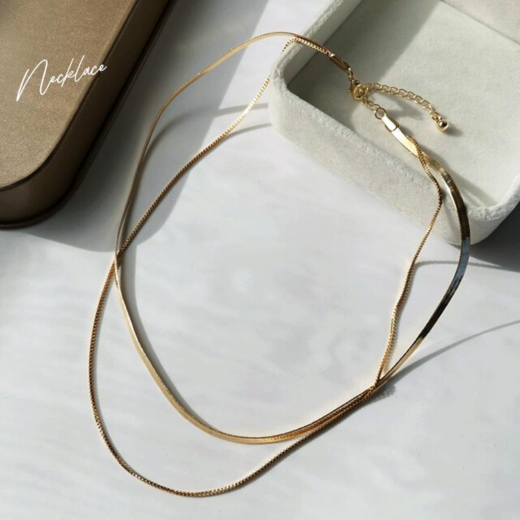 VitaFelice ネックレス レディース ゴールド チェーン シンプル