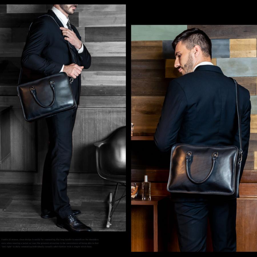 VitaFelice ビジネスバッグ メンズ 本革 アルゼンチンレザー a4