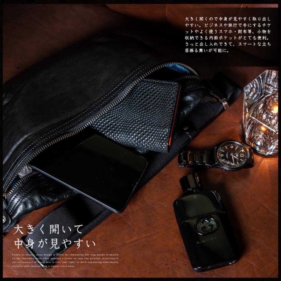 VitaFelice ボディバッグ メンズ 本革 レザー 小さめ 斜めがけ