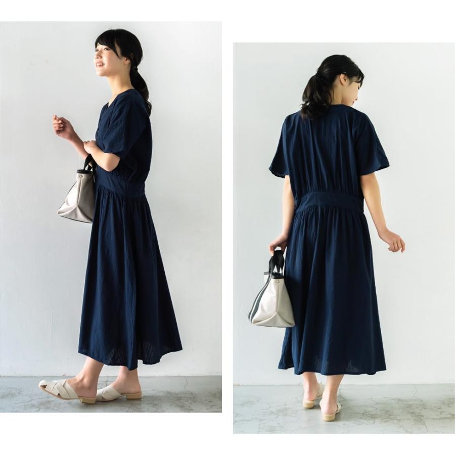 Sale ワンピース レディース ロング Vネック 半袖 マキシ丈 サッカー生地 綿100 シャーリング 無地 ふんわり ボリューム フレアシルエット ワンピ Vsjc Tw4087 Vsjc Tw4087 Vitafeliceヤフー店 通販 Yahoo ショッピング