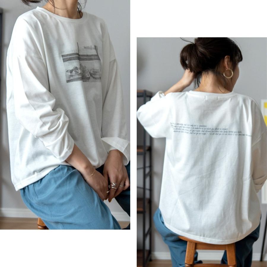 Sale カットソー レディース グラフィックロンt 人気 アースカラー トップス ボックスシルエット シャツ 長袖 コットン ポリエステル 体型カバー Vsjc Tw8655 Vsjc Tw8655 Vitafeliceヤフー店 通販 Yahoo ショッピング