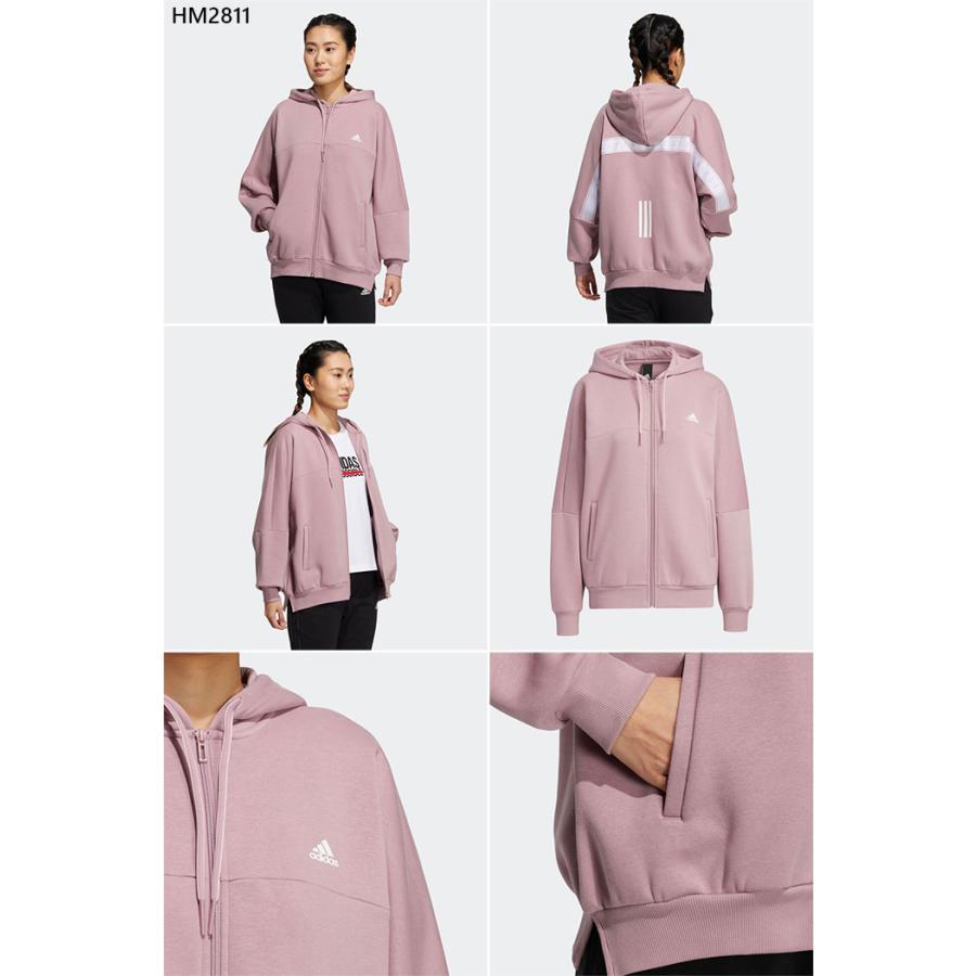 アディダス レディース ワーディング オーバーサイズフィット フリース フルジップパーカー パーカー トップス カジュアルウェア 長袖 ジップアップ Hf577 Adidas バイタライザー 通販 Yahoo ショッピング