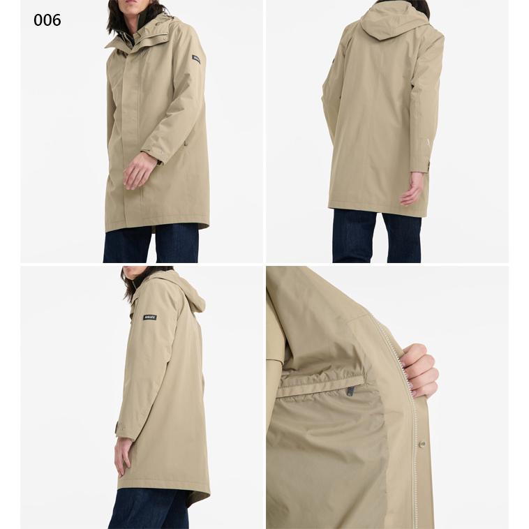 AIGLE（エーグル） メンズ 透湿防水 ロングフーデッドコート レイン