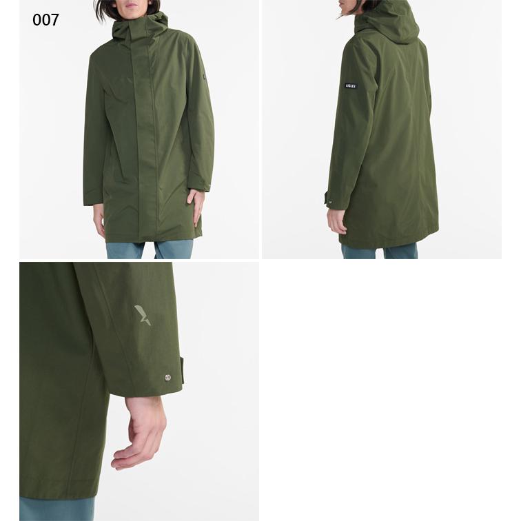 AIGLE（エーグル） メンズ 透湿防水 ロングフーデッドコート レイン