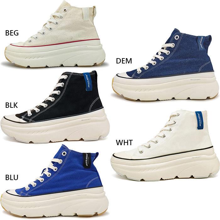 アキクラシック AKIII CLASSIC レディーススニーカー RECOVERT Cotton High ハイカット 厚底 レディース 通学 通勤 靴 カジュアルシューズ タウンシューズ 厚底 軽量  AKC0038 BEG AKIII CLASSIC（アキクラシック） レディース アキ リカバリー