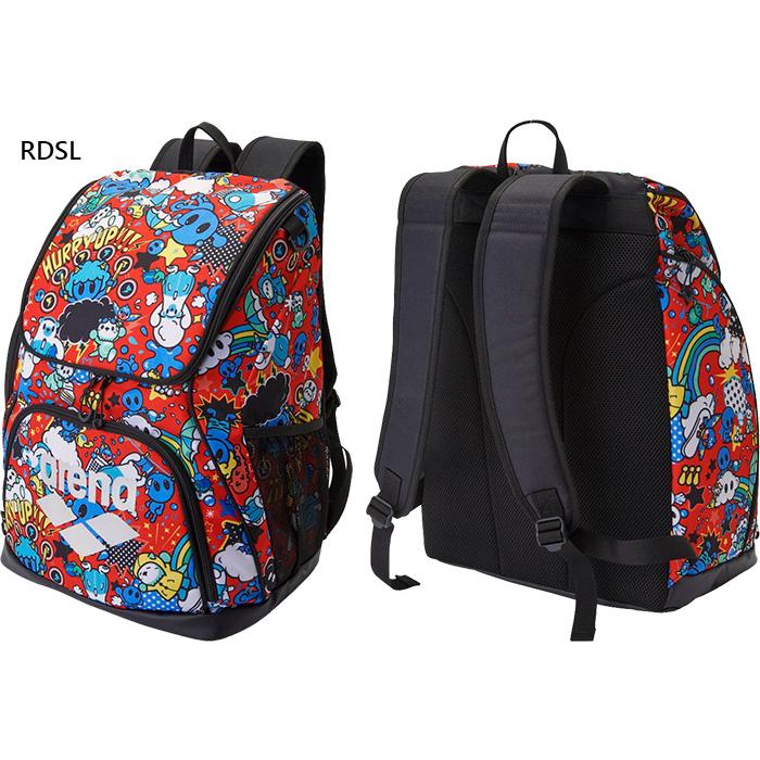 アリーナ（arena） 35L メンズ レディース バックパック 総柄 水泳用品