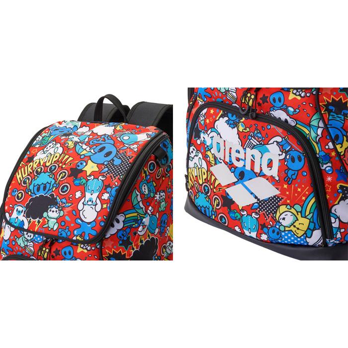 アリーナ（arena） 35L メンズ レディース バックパック 総柄 水泳用品
