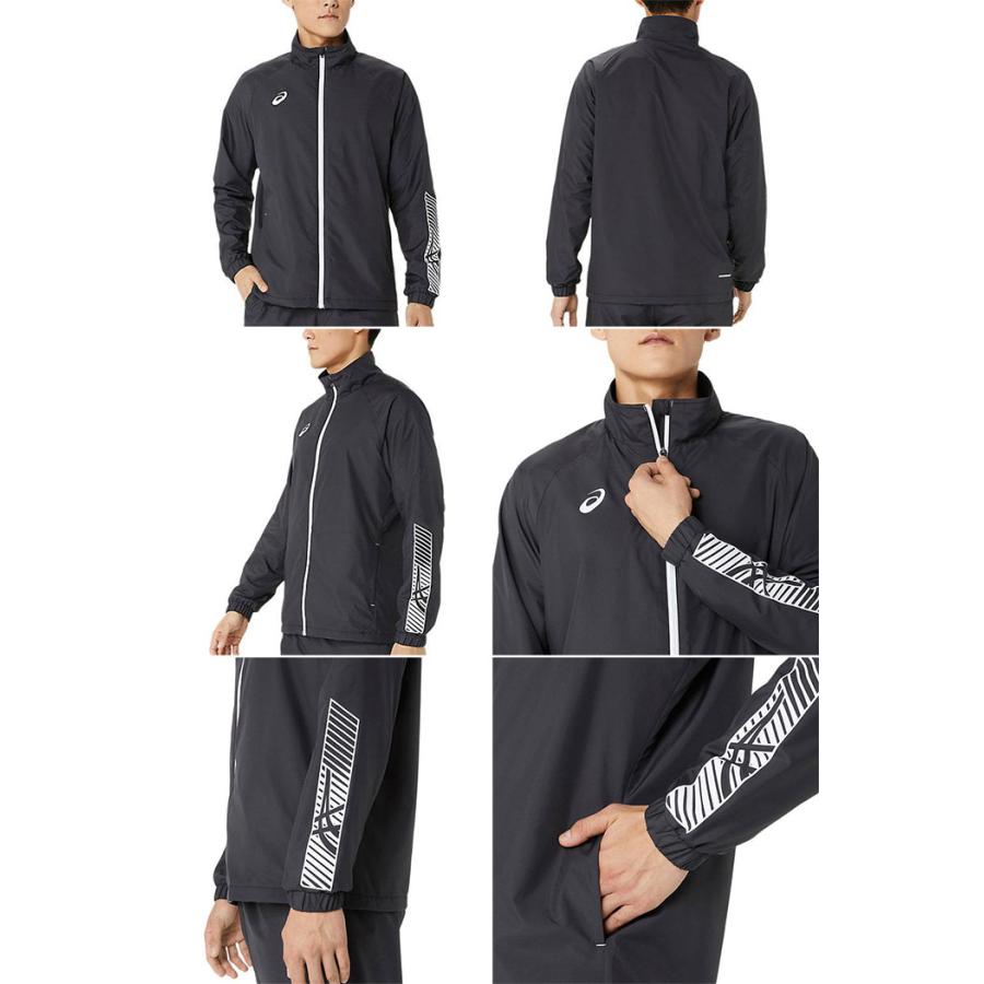 アシックス メンズ 裏トリコットウインドブレーカージャケット アウター トップス 防風 撥水 長袖 吸湿発熱 ホワイト 白 ブラック 黒 ネイビー レッド 赤 送料無料 asics 2031E745 ASICS（アシックス） メンズ 裏トリコットウインドブレーカー
