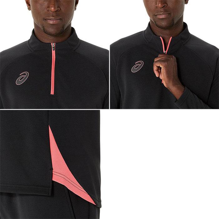 ASICS（アシックス） メンズ ハーフジップニットシャツ サッカーウェア