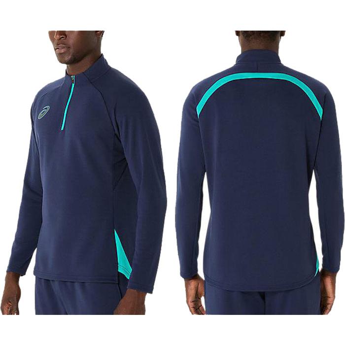 ASICS（アシックス） メンズ ハーフジップニットシャツ サッカーウェア