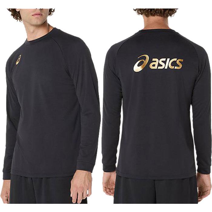 ASICS サッカートレーニングウェア5点セット ブラックゴールド　2XL ASICS（アシックス） メンズ プラクティス長袖シャツ 背面ビックロゴ