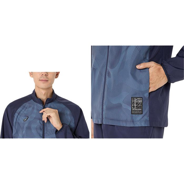 アシックス メンズ 裏メッシュグラフィックウインドブレーカージャケット ウインドブレーカー トップス 防風 撥水 ホワイト 白 ブラック 黒 送料無料 asics 2031F165 ASICS（アシックス） メンズ 裏メッシュグラフィックウインド