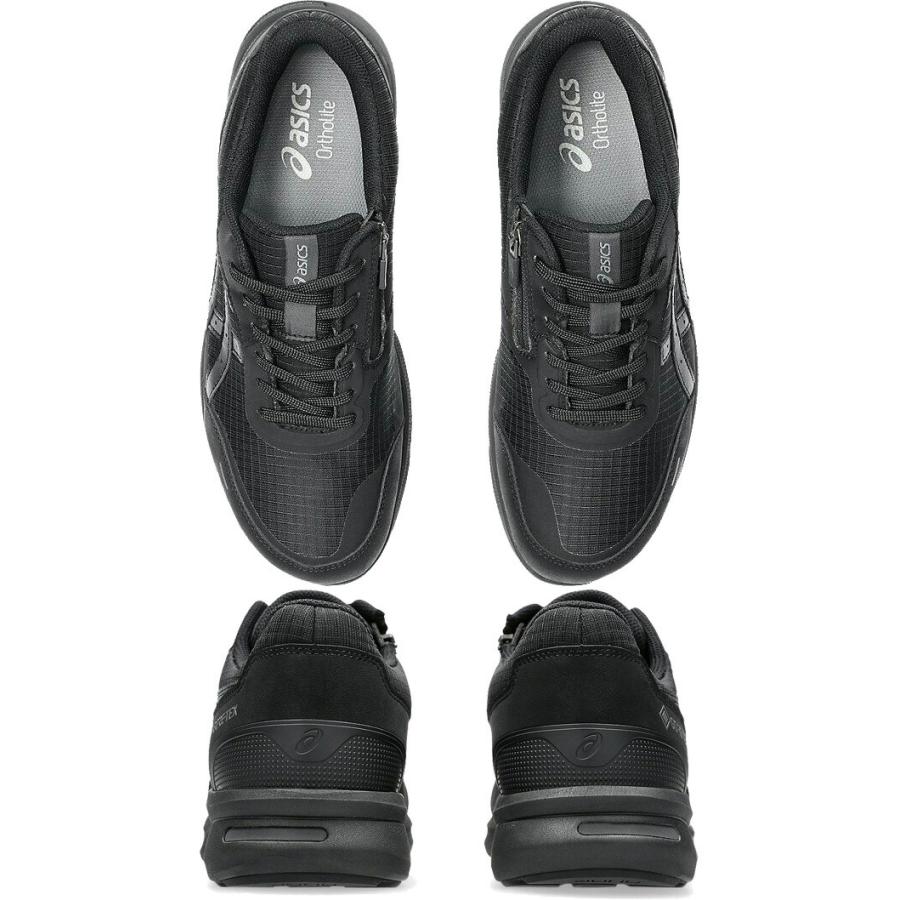 新品・未使用✨　asics ハダシウオーカー　ゴアテックス　黒スニーカー ASICS（アシックス） 3E幅 幅広 ワイド メンズ ハダシウォーカー