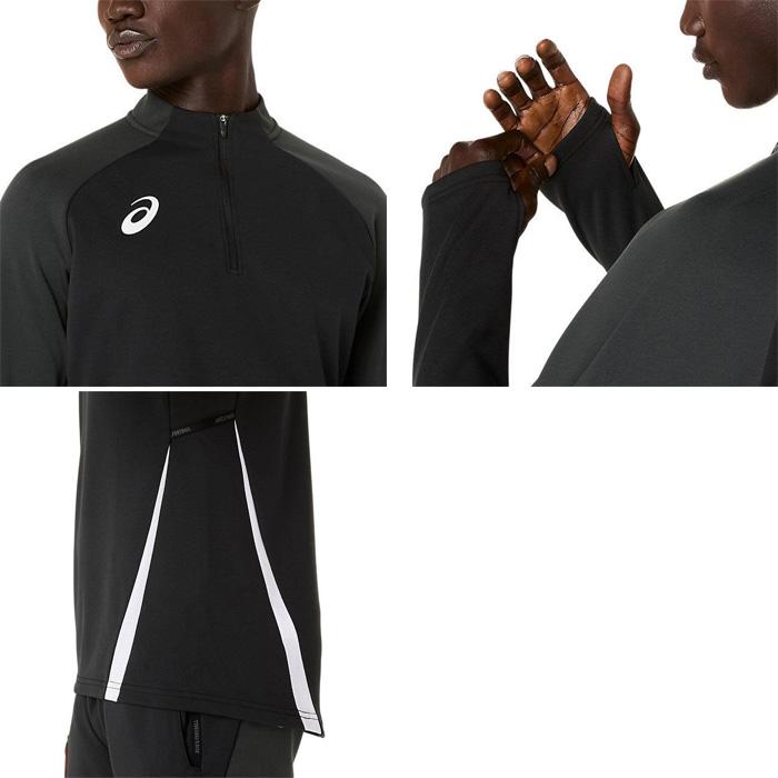 ASICS（アシックス） メンズ ハーフジップニットシャツ サッカーウェア