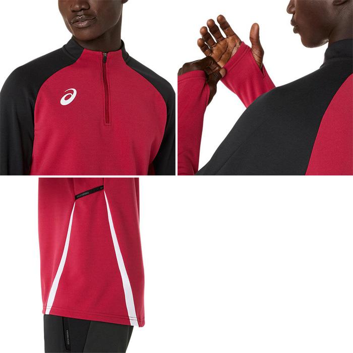 ASICS（アシックス） メンズ ハーフジップニットシャツ サッカーウェア