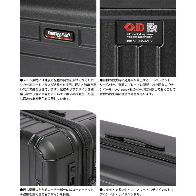 バーマス メンズ レディース ヘリテージ II HERITAGE II ファスナー91L 68cm スーツケース キャリーバッグ 静音キャスター 60532の画像