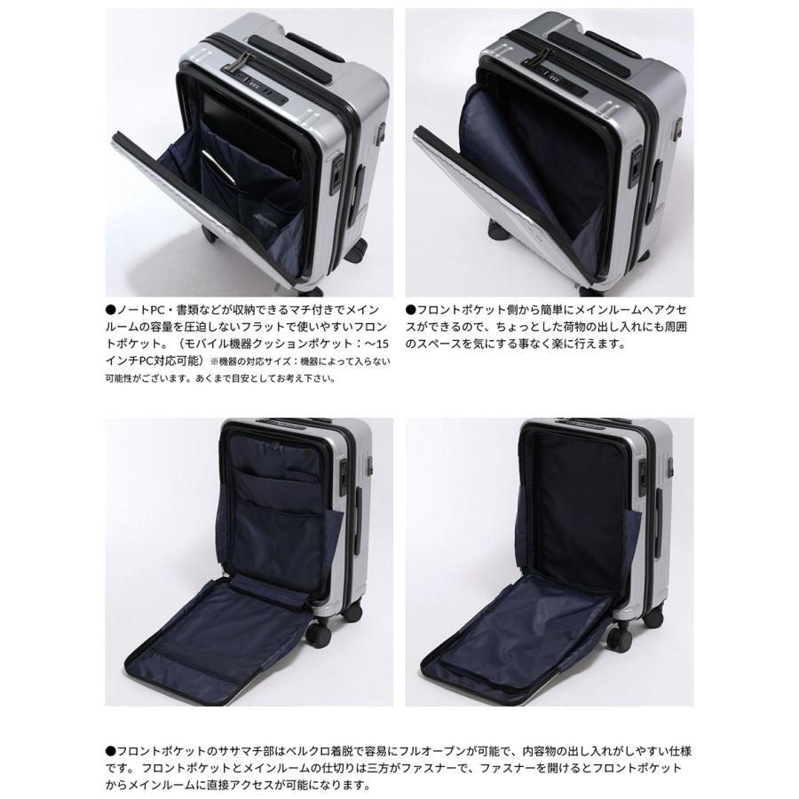バーマス メンズ レディース インターシティ INTER CITY II フロントオープン 57L 56cm スーツケース キャリーバッグ 3-4泊 ビジネス 6056222 6056271_3