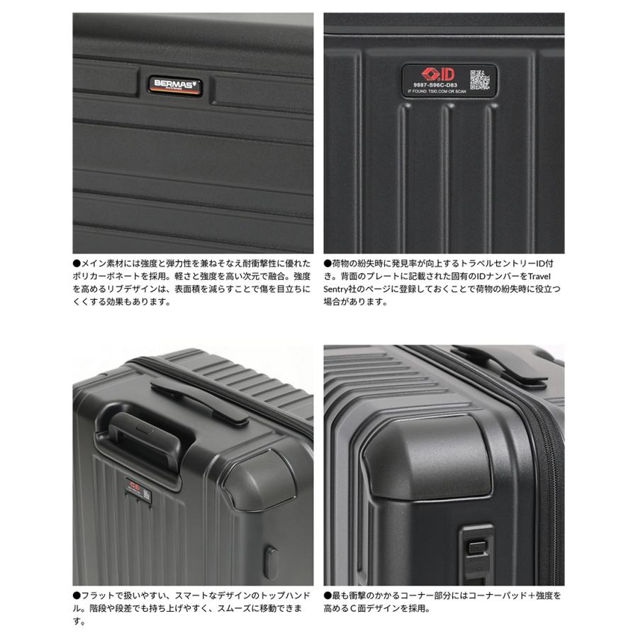 バーマス メンズ レディース ヘリテージIII HERITAGE ファスナー92L 68cm スーツケース キャリーバッグ 5泊以上 ビジネス 6054210 6054222 6054250の画像