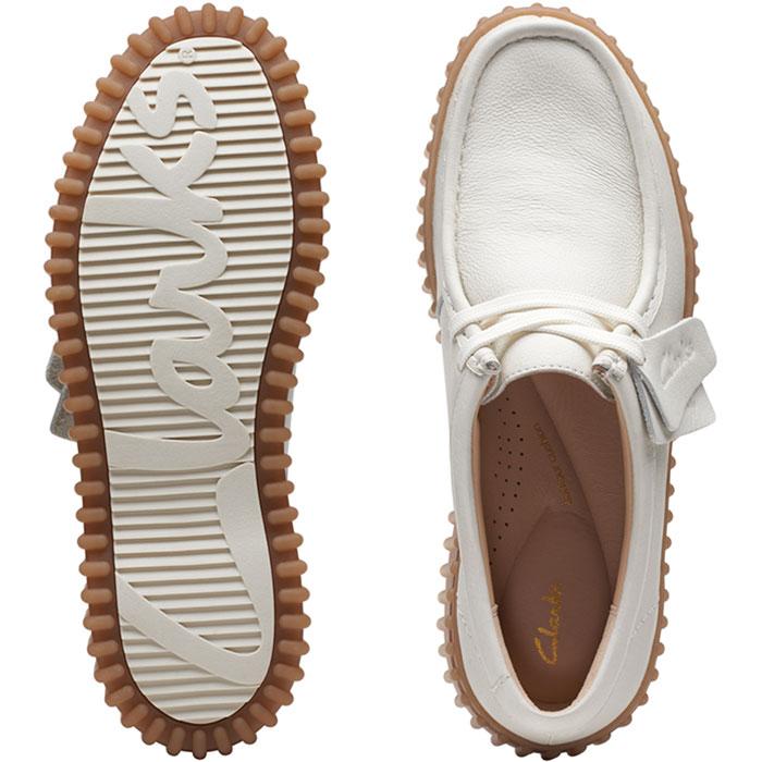 最終　Clarks ホワイト モカシン 靴ひも付き 最終 Clarks ホワイト モカシン 靴ひも付き（Wallabee / メンズ