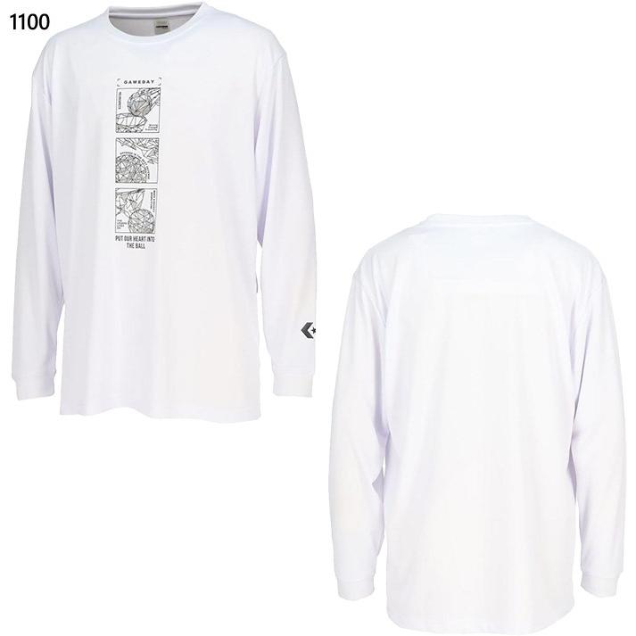 コンバース メンズ プリントロングスリーブシャツ バスケットボールウェア トップス 長袖Tシャツ CB232366L｜vitaliser｜02