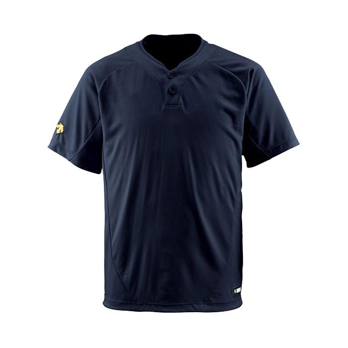 DESCENTE（デサント） メンズ ベースボールシャツ 2ボタン Vネック DB