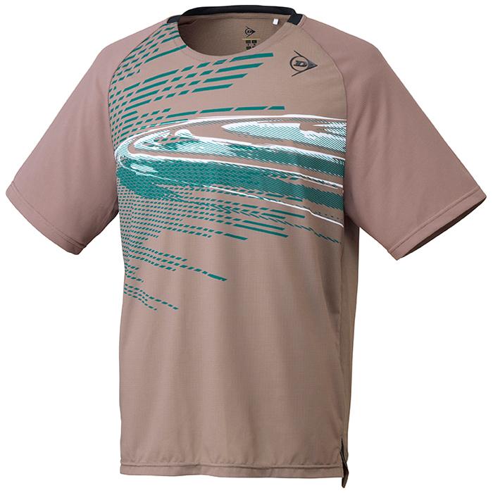 ダンロップ メンズ レディース ゲームシャツ GAME SHIRT テニス バドミントンウェア トップス 半袖 ベージュ 送料無料 DUNLOP DAP1501 ダンロップスポーツ ダンロップ メンズ レディース ゲームシャツ GAME