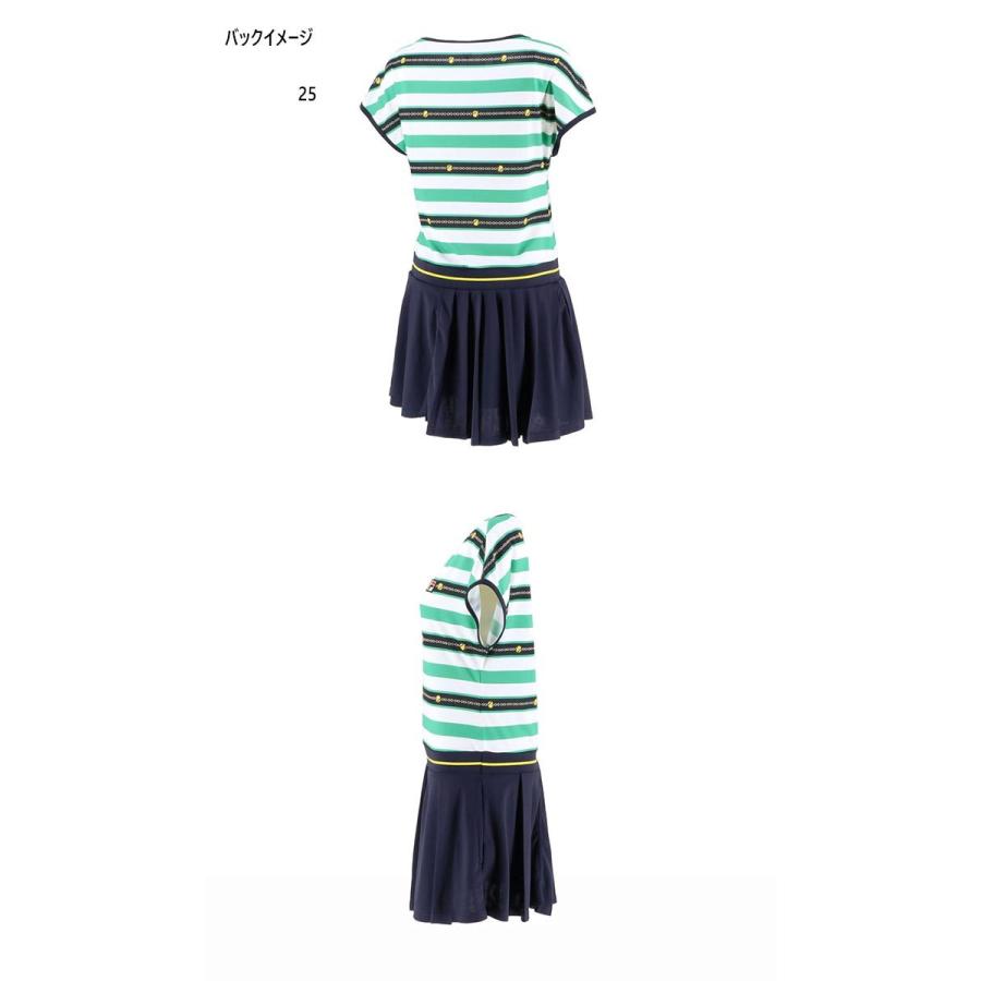 数量は多 テニス ワンピース レディース フィラ バドミントンウェア Vl2477 トレーニング Uvカット 吸水速乾 ボーダー柄 半袖 ボトムス トップス ワンピース サイズ M Readingtherapycenter Com