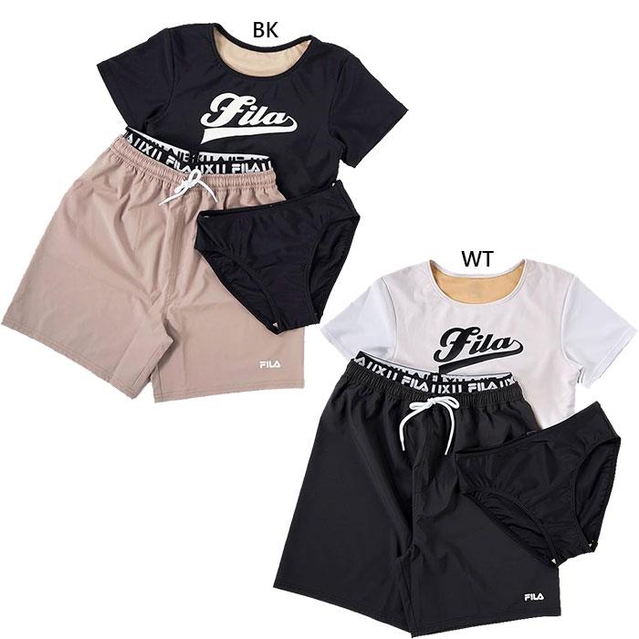 新品☆10L♪フィラFILA♪セパレート水着3点セット♪キュロット付き☆b878 FILA（フィラ） 3点セット ジュニア キッズ セット水着 セパレート