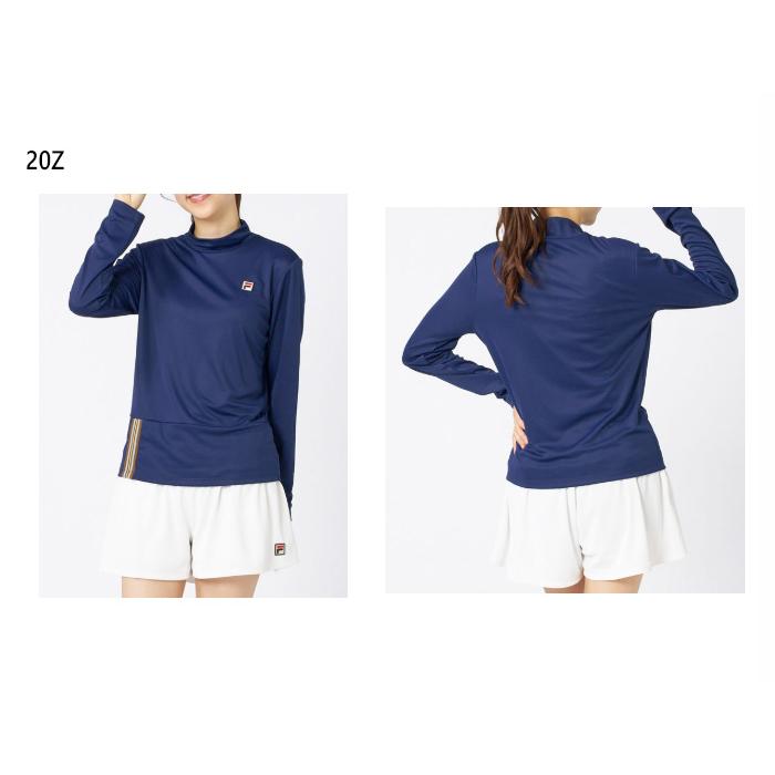 フィラ レディース ロングスリーブシャツ テニスウェア バドミントンウェア トップス ロンT ホワイト 白 ネイビー ブラウン 茶色 送料無料 FILA EL0234 FILA（フィラ） レディース ロングスリーブシャツ テニスウェア