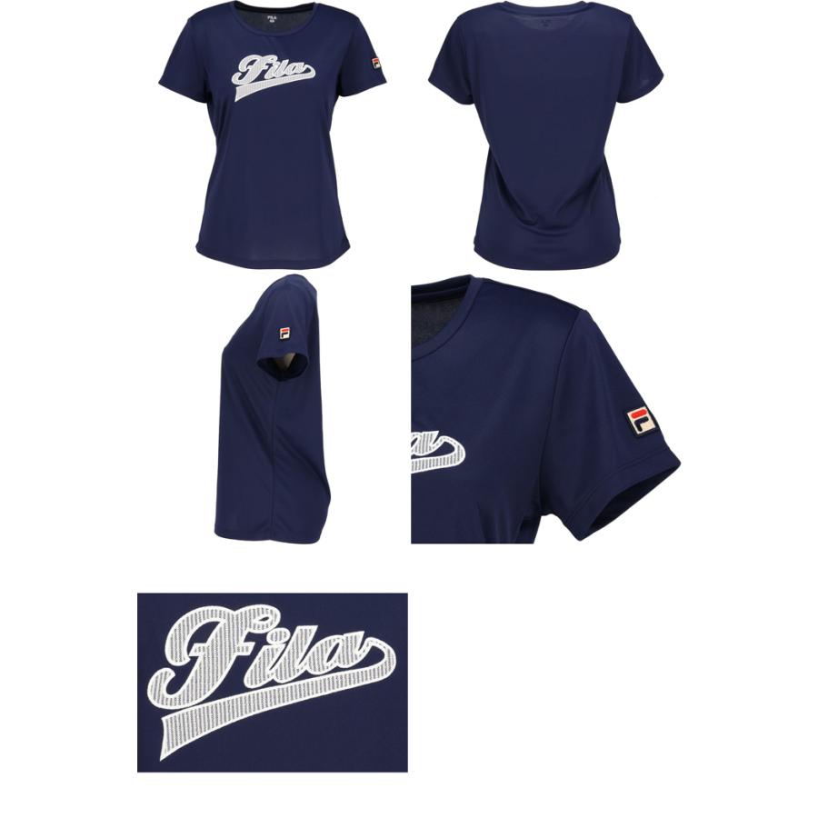 FILA（フィラ） レディース アップリケTシャツ テニス バドミントン