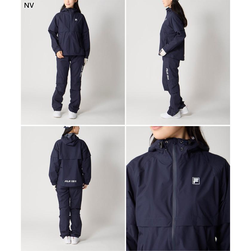 FILA GOLF フィラ ゴルフ レディース 収納袋付きレインウェア上下