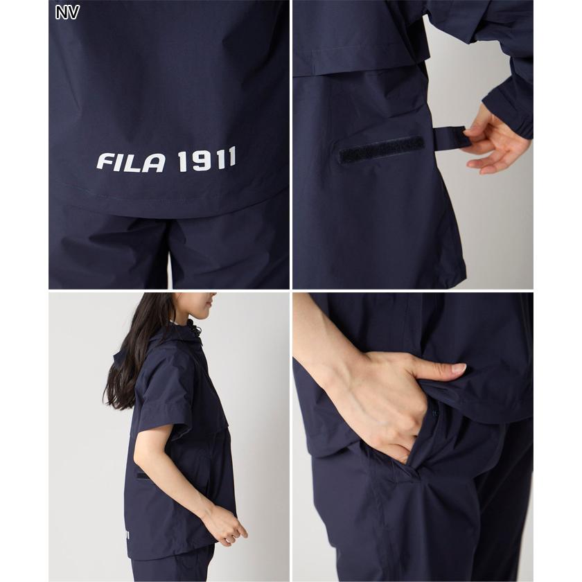 FILA GOLF フィラ ゴルフ レディース 収納袋付きレインウェア上下