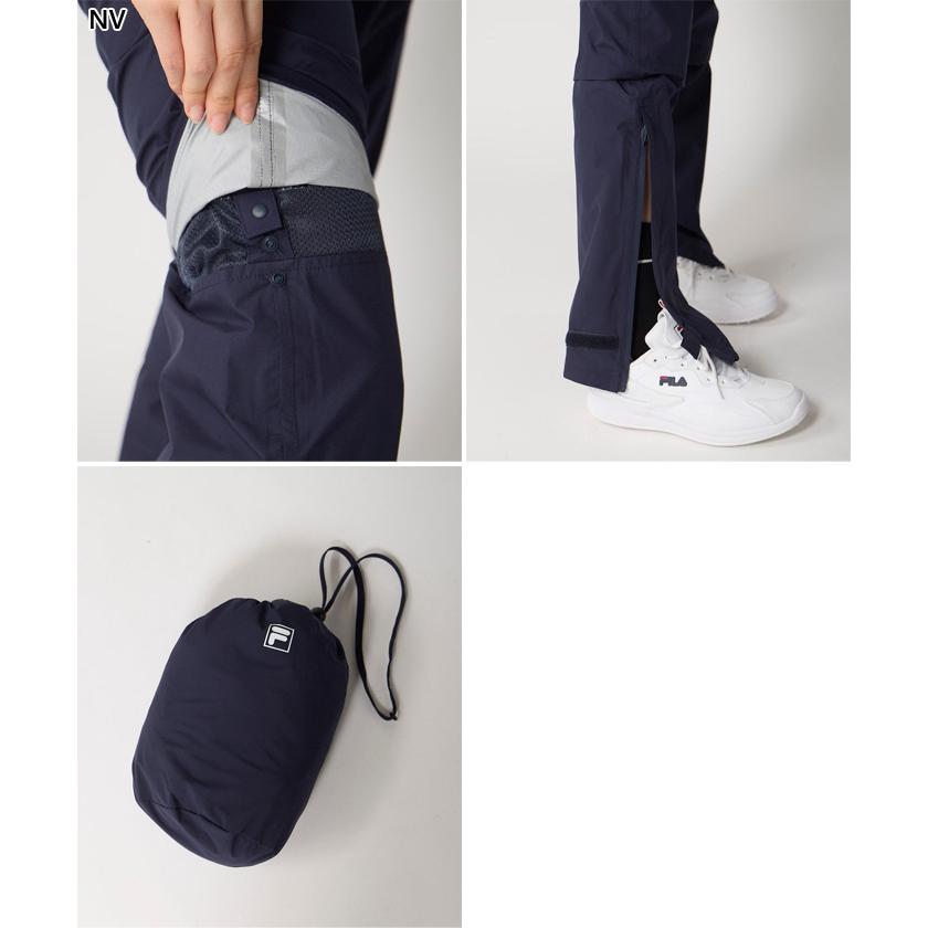 FILA GOLF フィラ ゴルフ レディース 収納袋付きレインウェア上下
