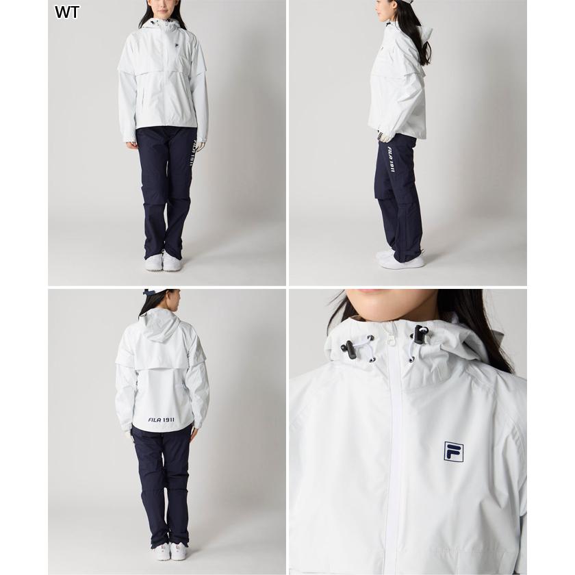 FILA GOLF フィラ ゴルフ レディース 収納袋付きレインウェア上下