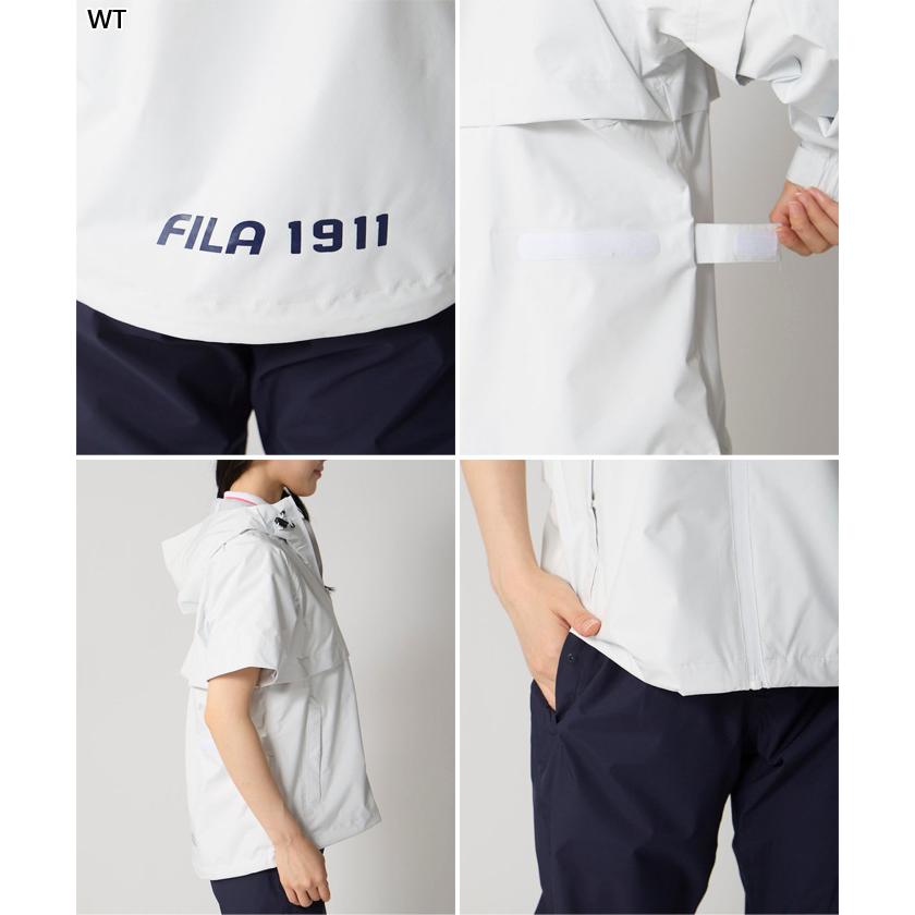 FILA GOLF フィラ ゴルフ レディース 収納袋付きレインウェア上下
